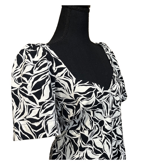 A New Day Y2K Babydoll Midi Dress Puff Sleeve Women's Size 8 Cottage Peasant - Picture 5 of 15